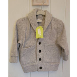 NEW! Shawl Collar Cardigan for Baby by Crazy 8 - Sz 6-12M - Grey - NWT
